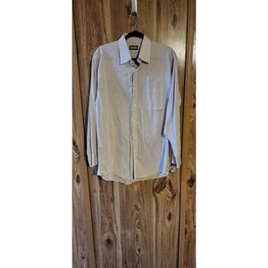 Bachrach long-sleeved collard light tan dress shirt